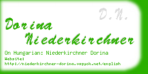 dorina niederkirchner business card